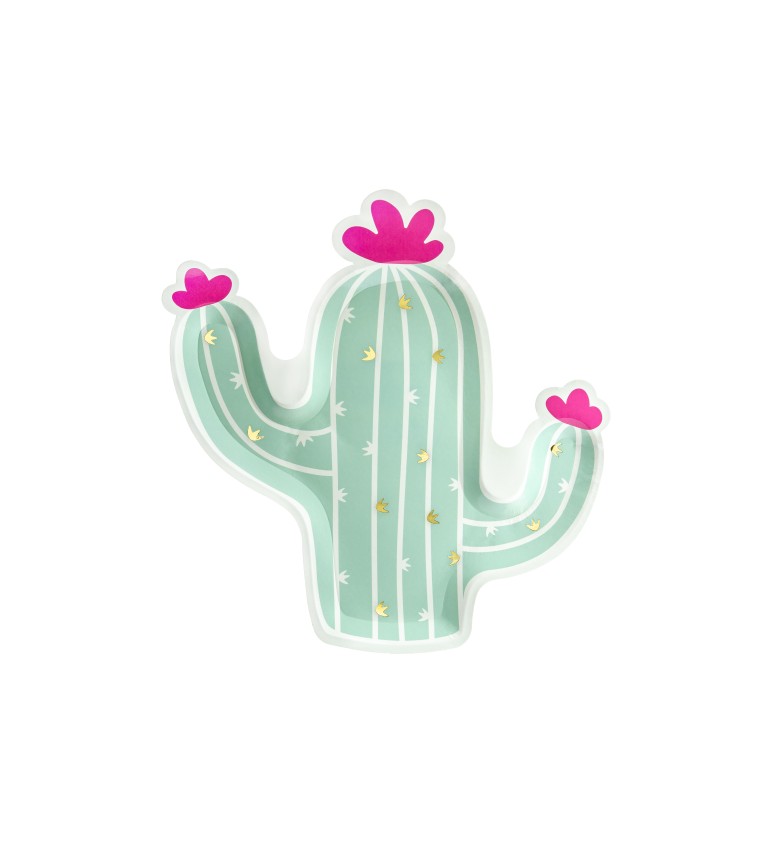 Papírové talířky - Kaktus