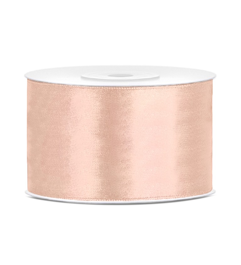 Saténová stuha broskvová 38 mm