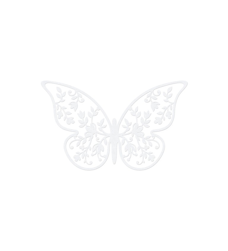 Papíroví dekorační motýlci - bílí IV