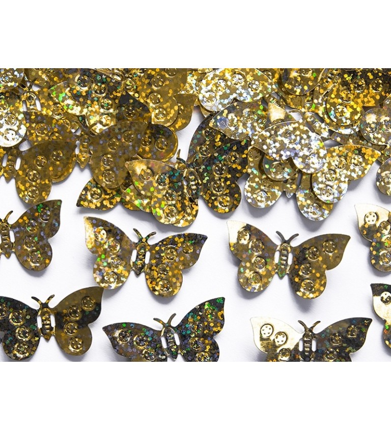 Konfety motýlci - zlatí