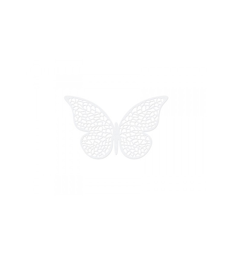 Papíroví dekorační motýlci - bílí III
