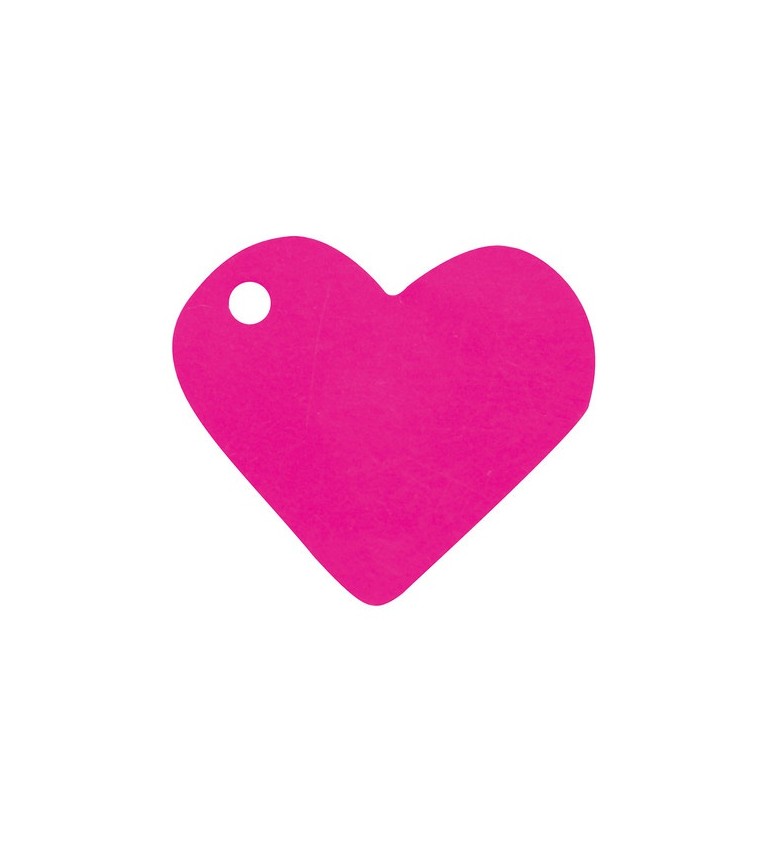 Jmenovka Srdce - růžové