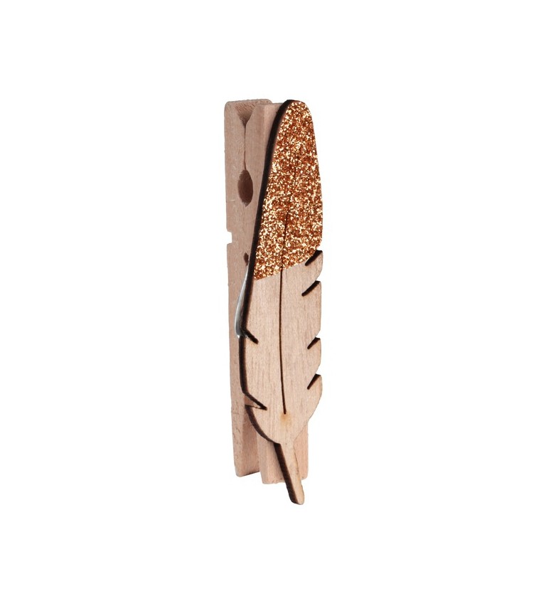 Kolíčky - pírka, dřevo