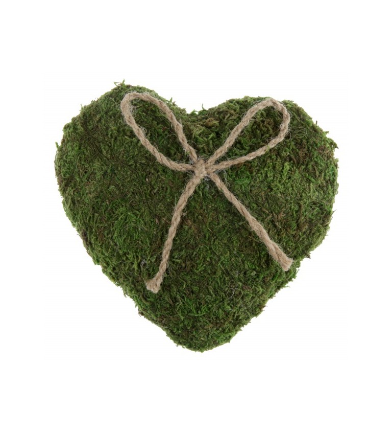 Mechové srdíčko na prstýnky