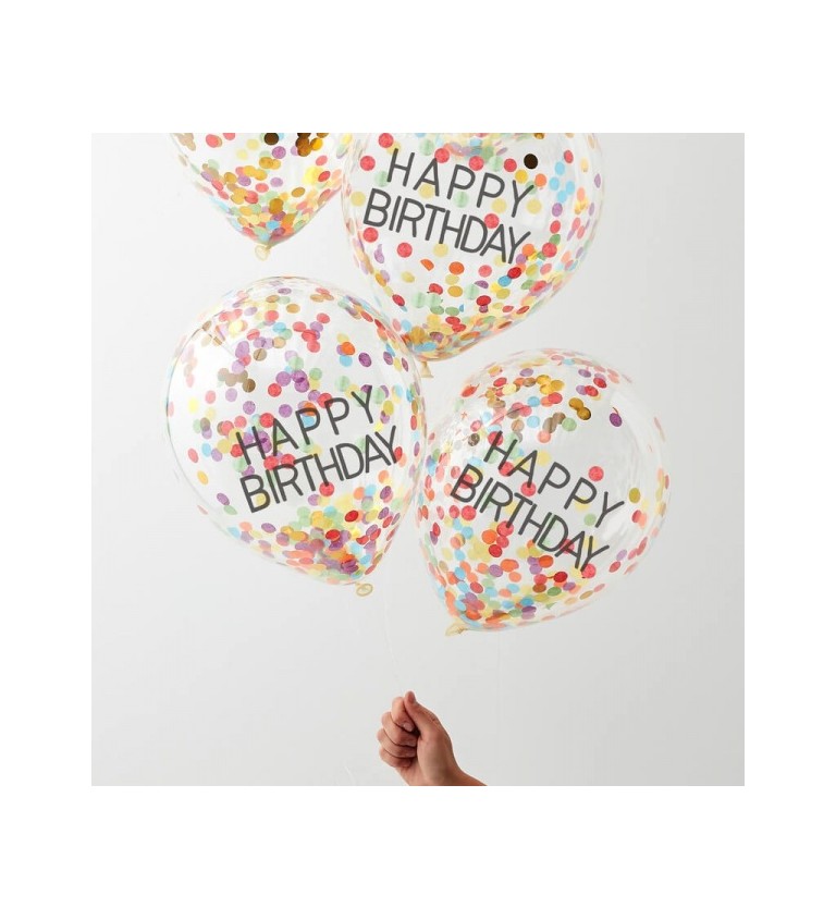 Narozeninové balónky s konfetami