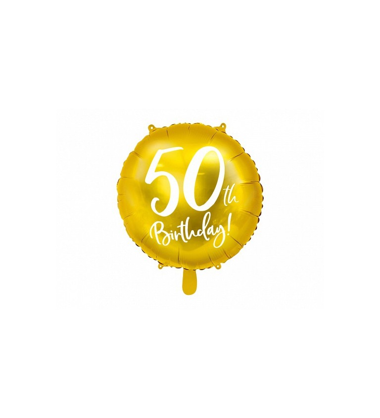 Zlatý fóliový balónek 50