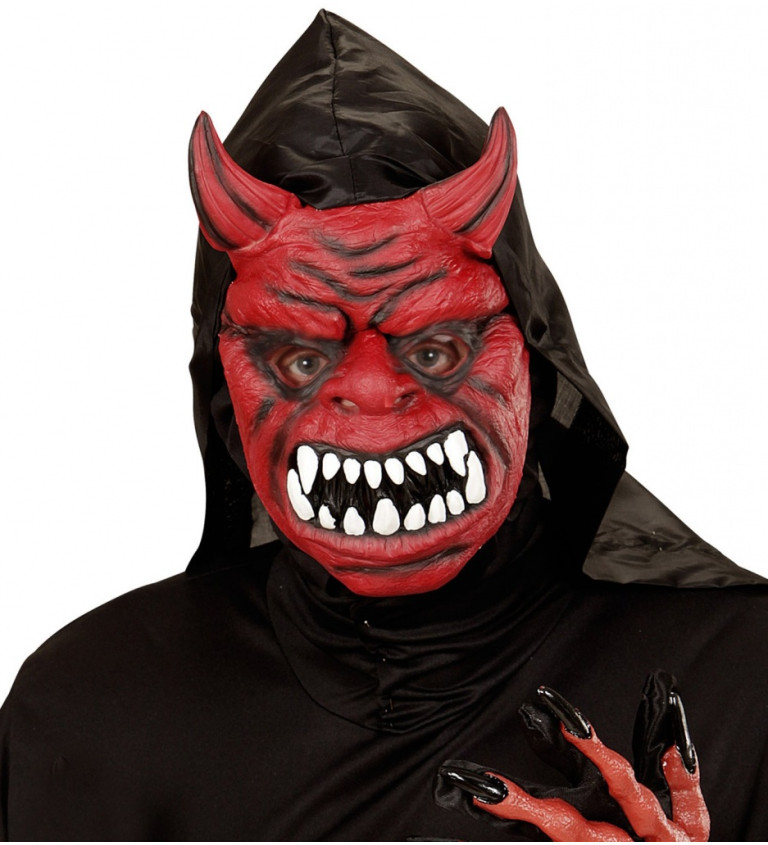 Maska ďábla s kapucí