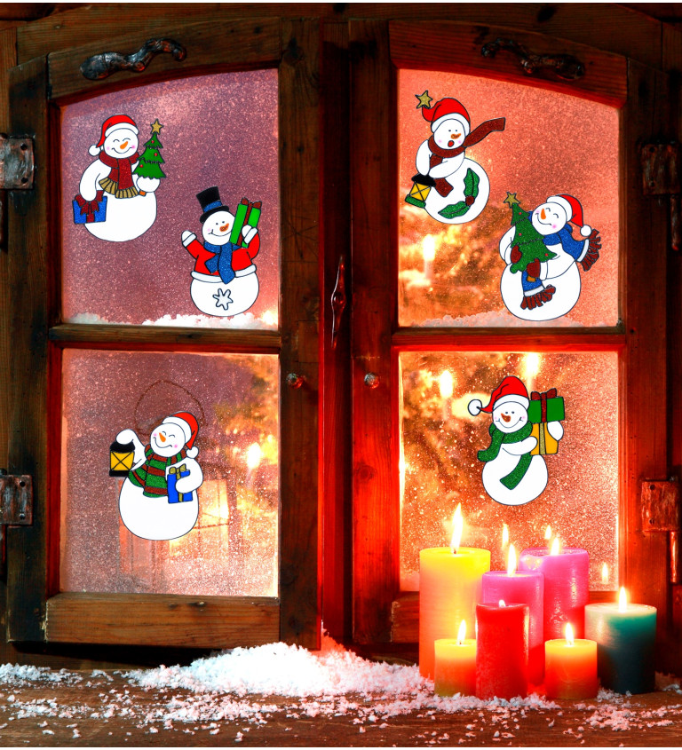 Vánoční samolepky na okno