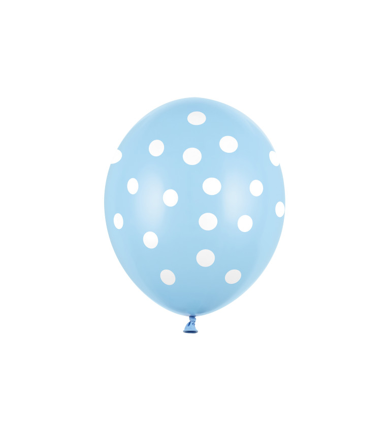 Balónek modrý s puntíky