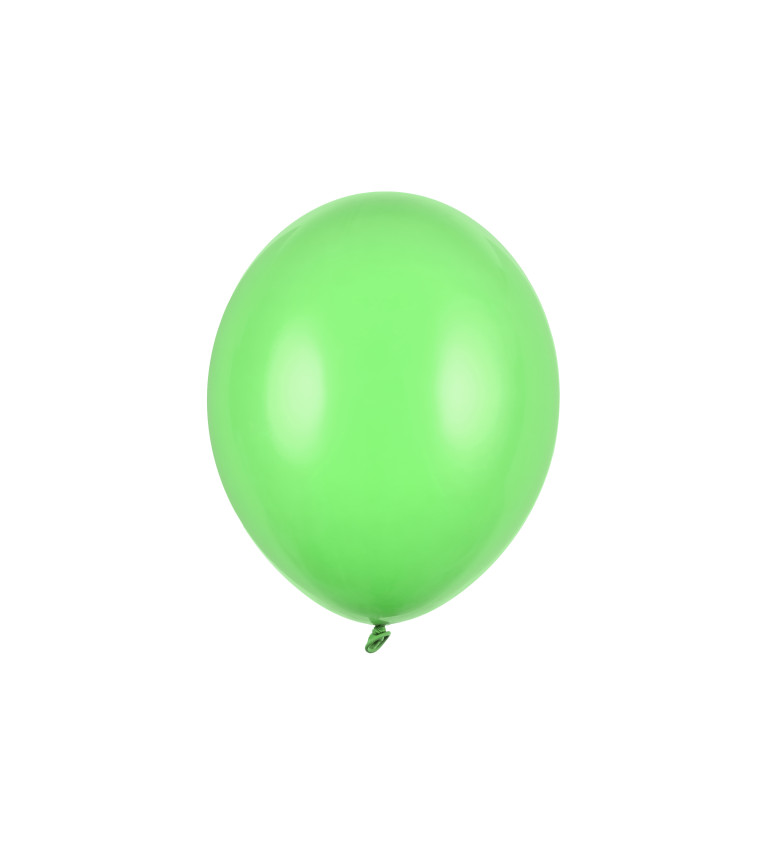 Latexové balónky 30 cm pastelové, světle zelené, 100 ks