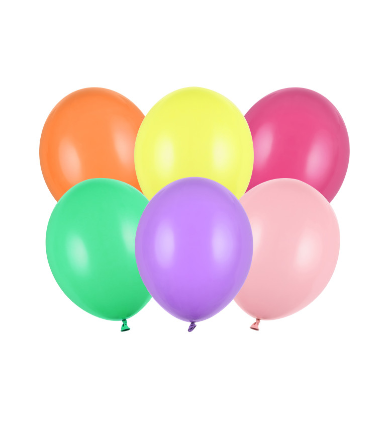 Latexové balónky 30 cm pastelové, mix, 10 ks