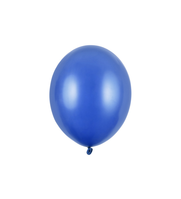 Latexové balónky 30 cm metalické, modré, 100 ks