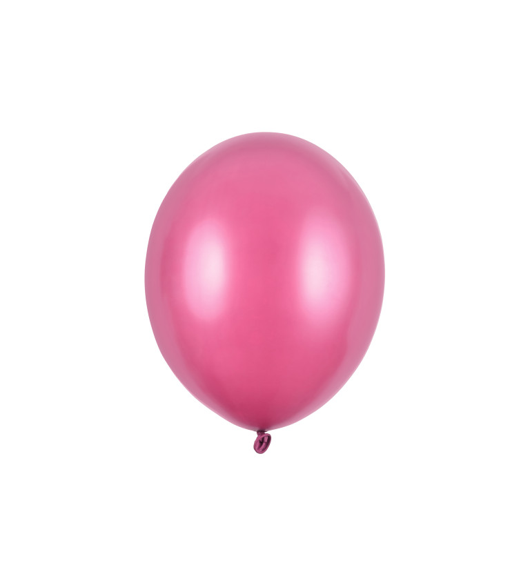Latexové balónky 30 cm metalické, tmavě růžové, 100 ks