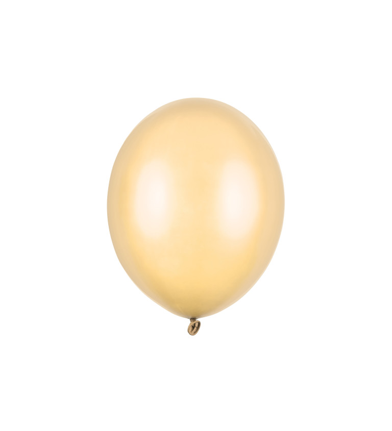 Latexové balónky 30 cm metalické, krémové, 10 ks