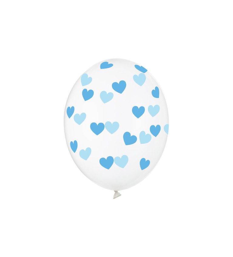 Balónky - modré srdíčka