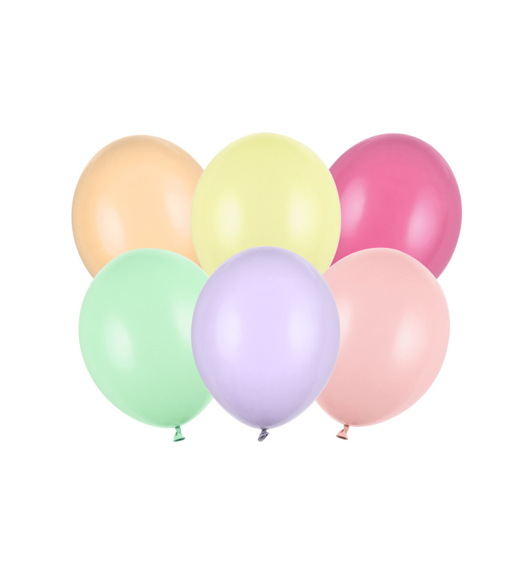 Latexové balónky 27 cm pastelové, barevné, 10 ks