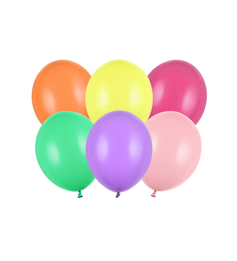 Latexové balónky 27 cm pastelové, mix, 10 ks