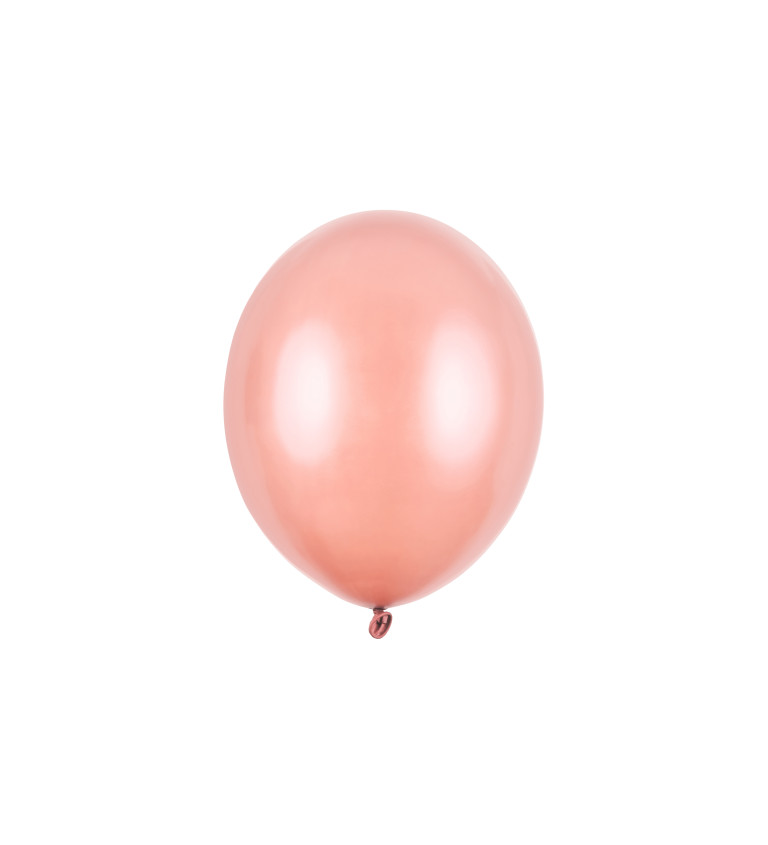 Latexové balónky 27 cm metalické, růžové, 10 ks