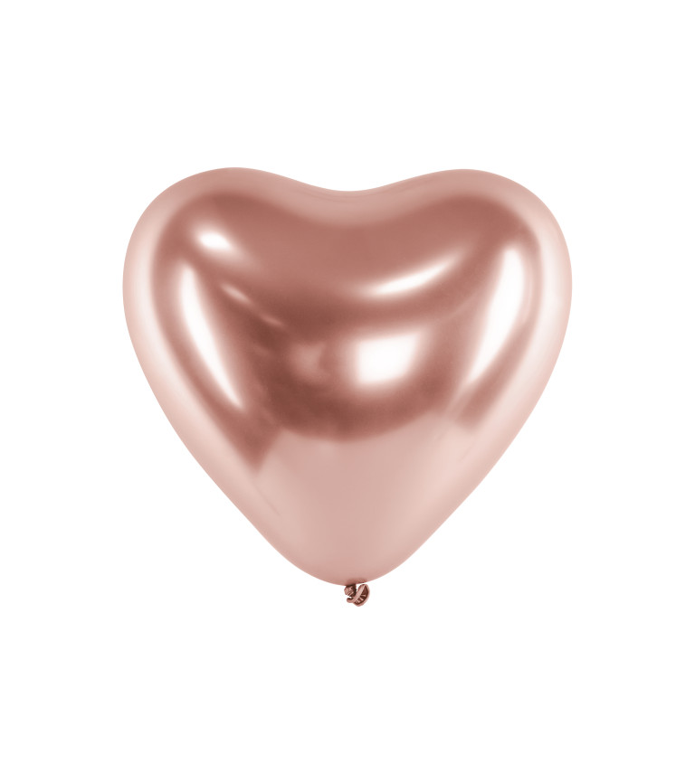 Fóliový balónek Rosegold srdce