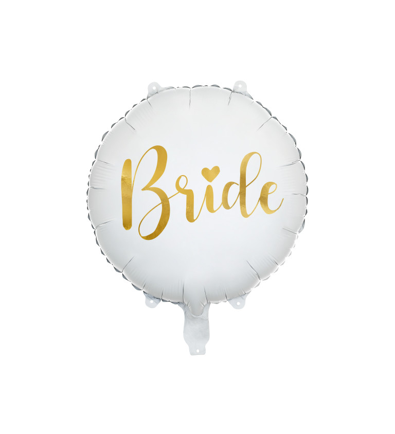 Fóliový balónek "Bride" bílý