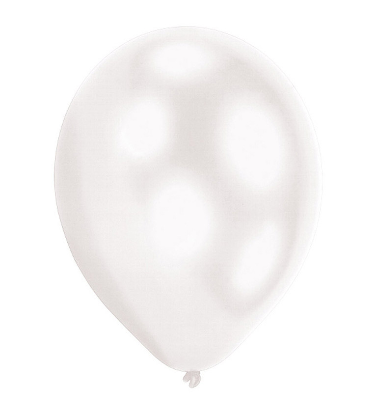 Latexové balónky 27,5 cm svítící bílé, 5 ks
