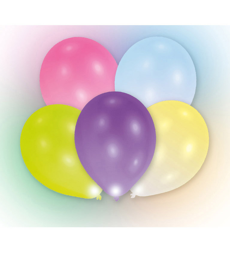 Svítící barevné balónky