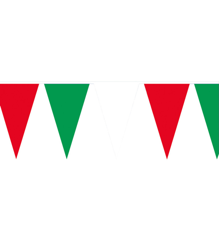 Girlanda - vlaječková zeleno-červeno-bílá