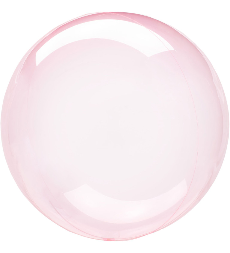 Průhledný růžový balón
