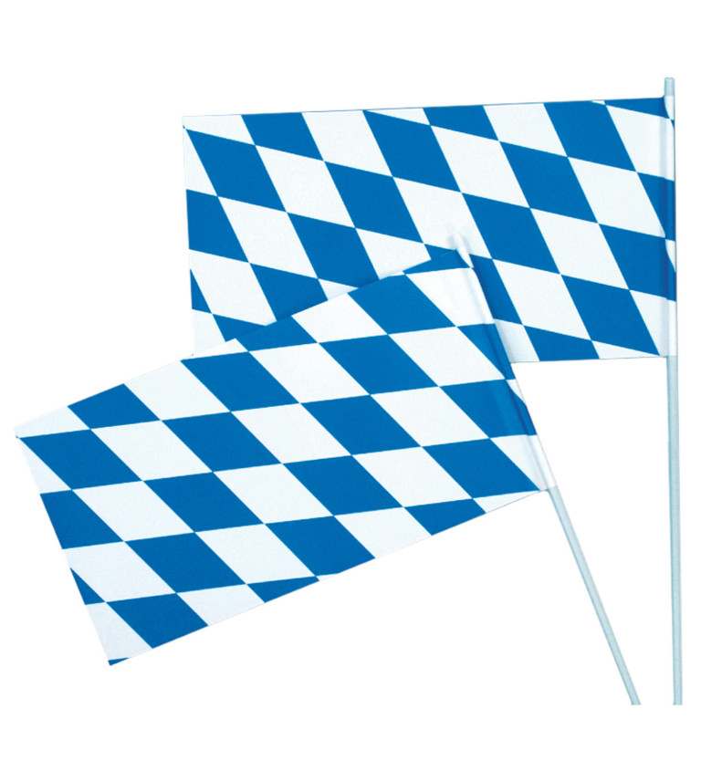 Bavorské vlajky modro-bílé