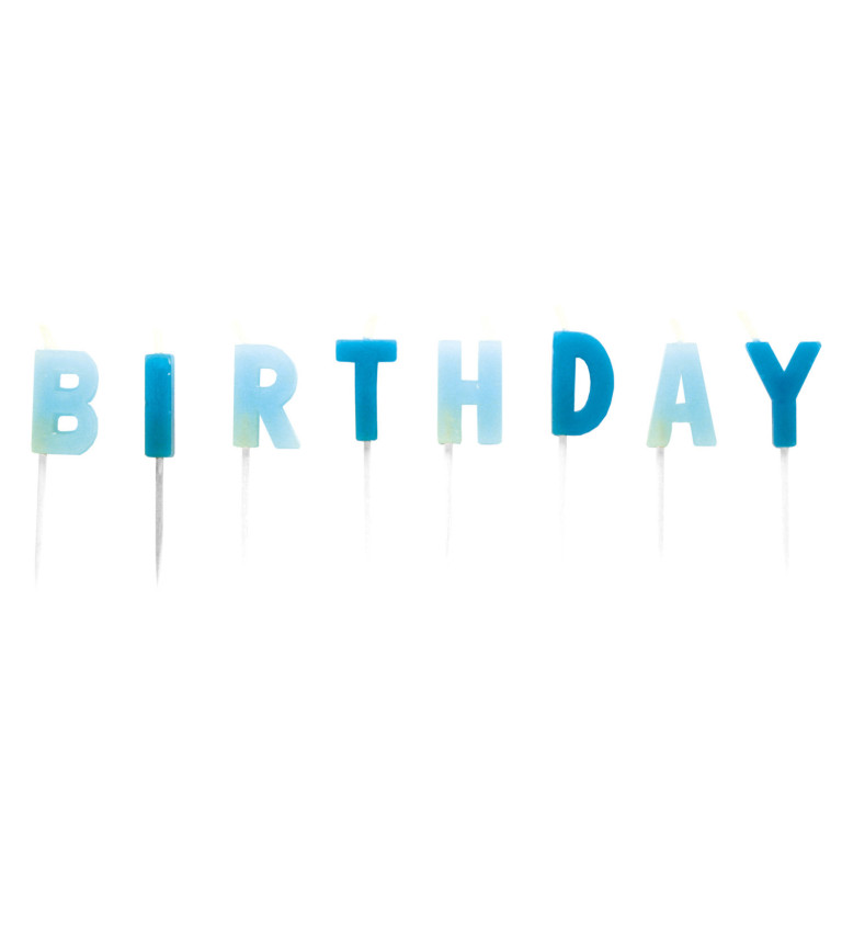 Happy birthday svíčky - modré