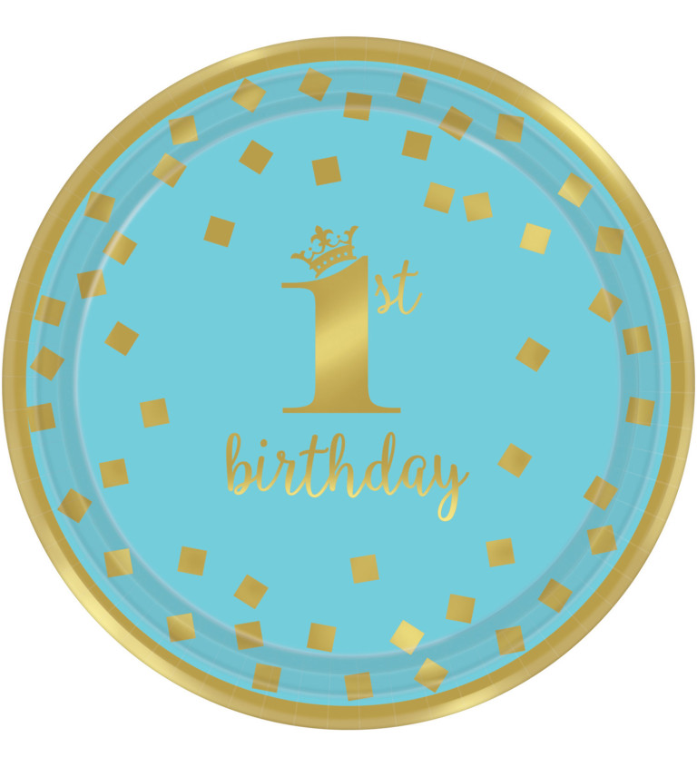 Talířky 1 rok modré