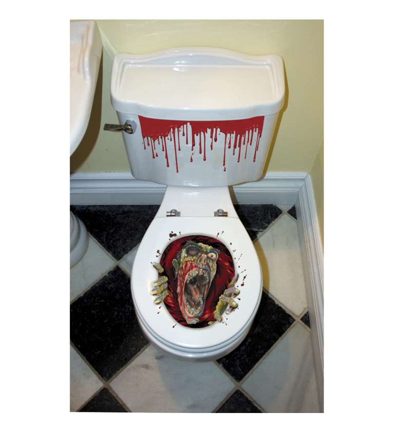 Samolepka - horror toaleta