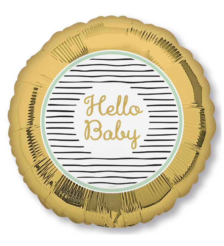 Hello baby - balonek zlatý