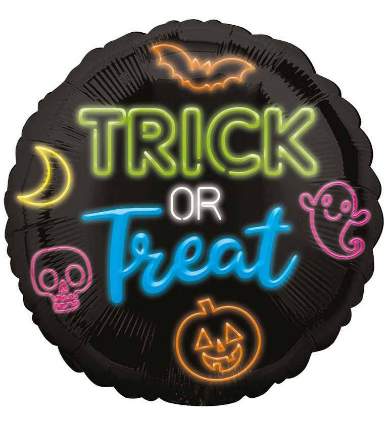 Fóliový balónek Trick or Treat barevný
