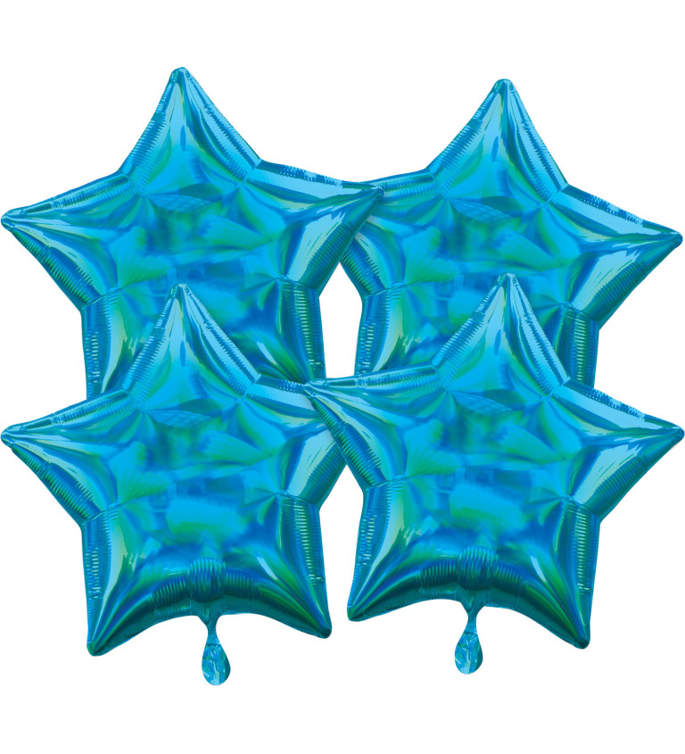 Set balonků - modré hvězdy