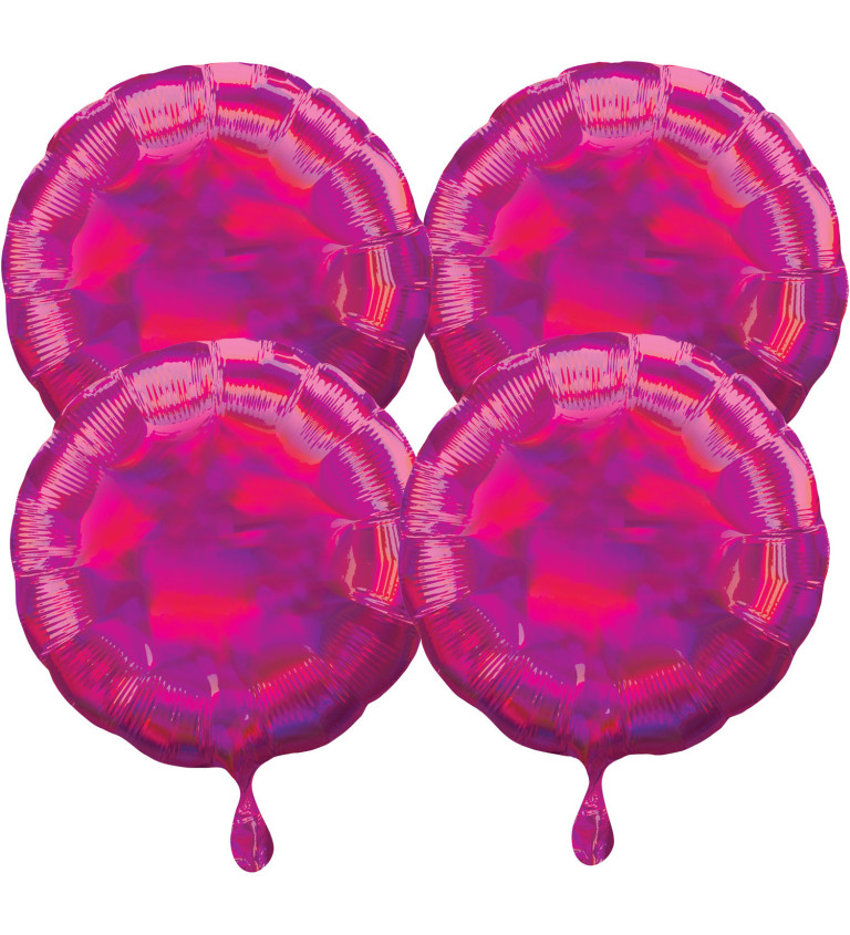 Sada - holo růžové balónky