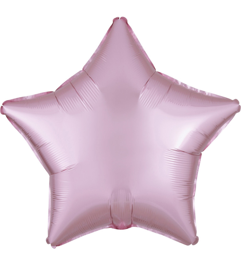 Fóliový balónek hvězda růžová
