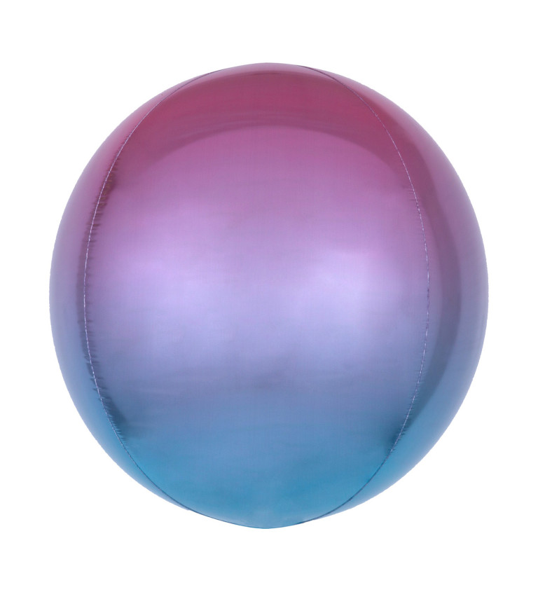Balón ombré růžovo-modrý