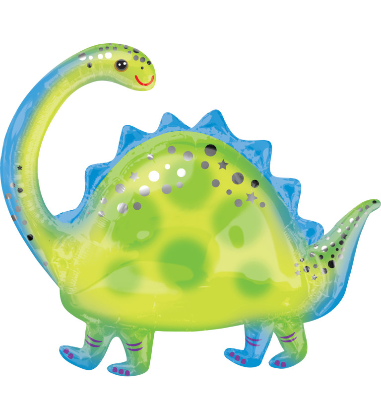 Zelený dinosaurus balonek