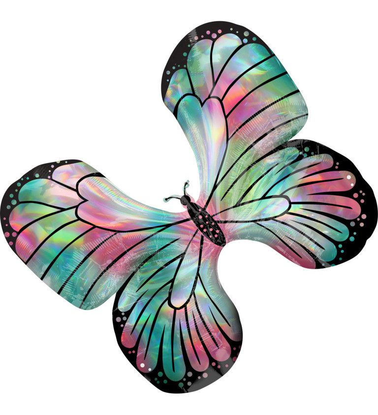 Holografický balón motýl