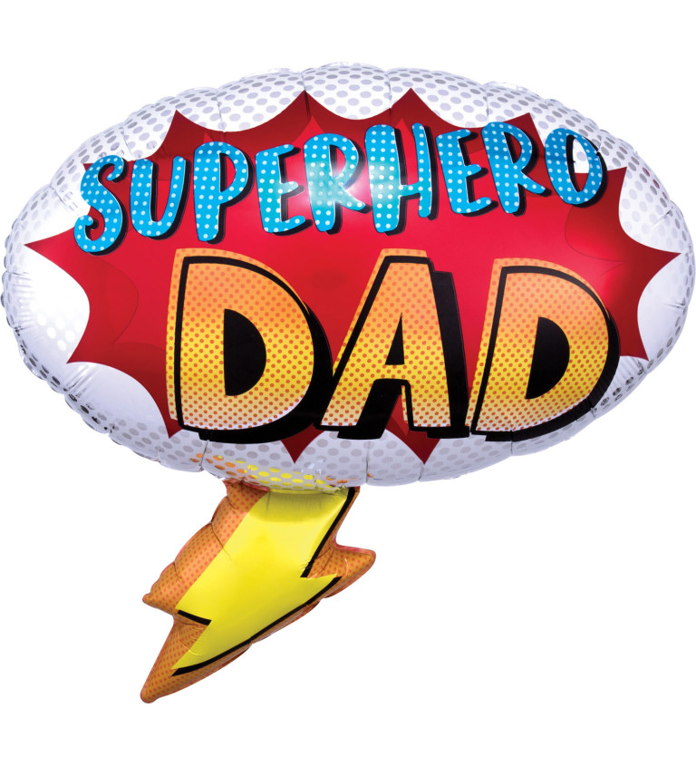 Fóliový balónek s nápisem Superhero Dad