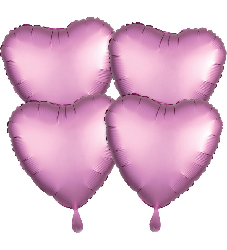 Balónky srdce růžové
