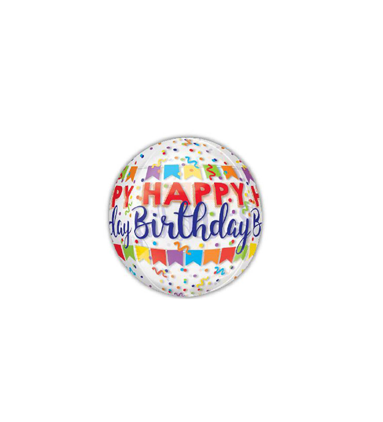 Balónek narozeninový barevný