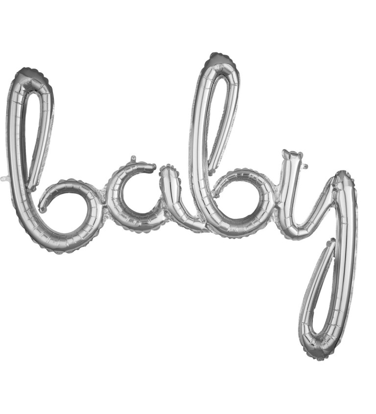 Balónek stříbrný - baby