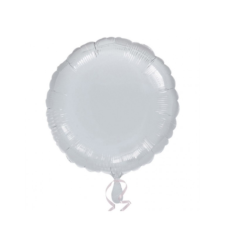Fóliový balónek kolečko - stříbrné