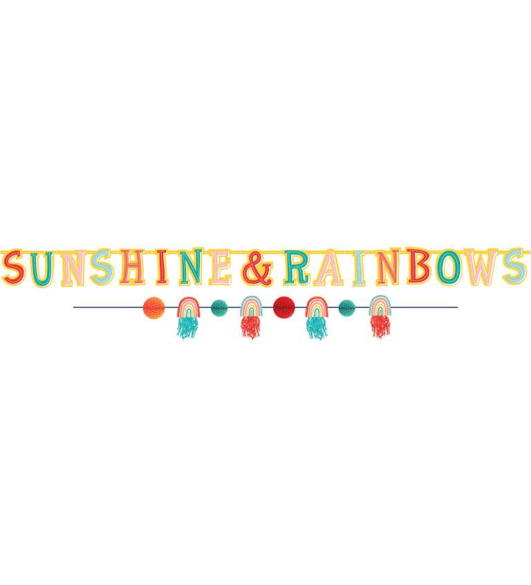 Girlanda nápis Sunshine&Rainbows