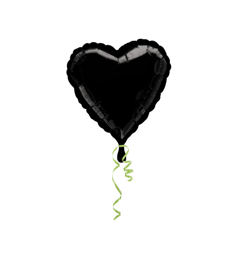 Srdce černé balónek