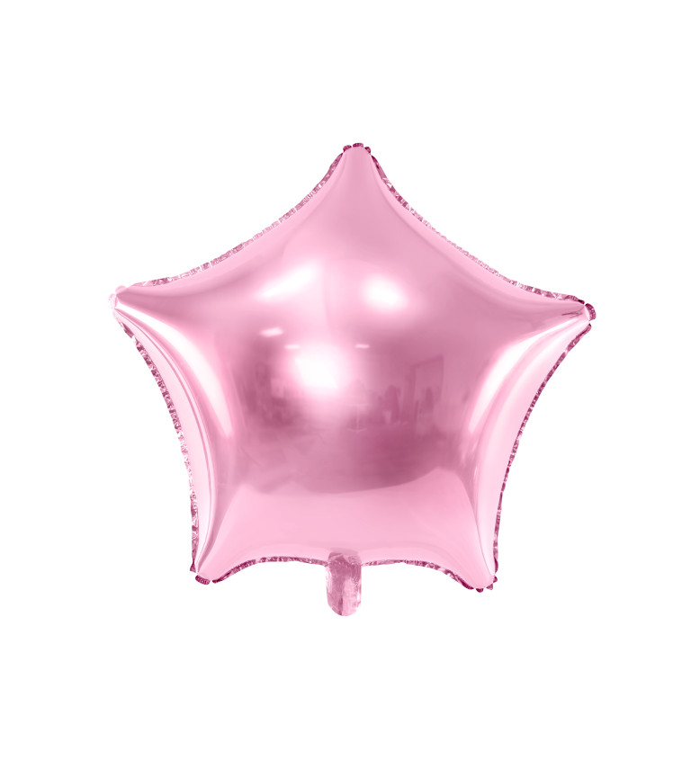 Balónek růžová hvězda