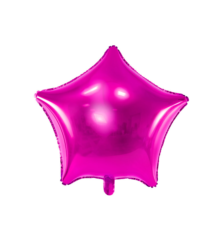 Balónek hvězda tmavě růžová