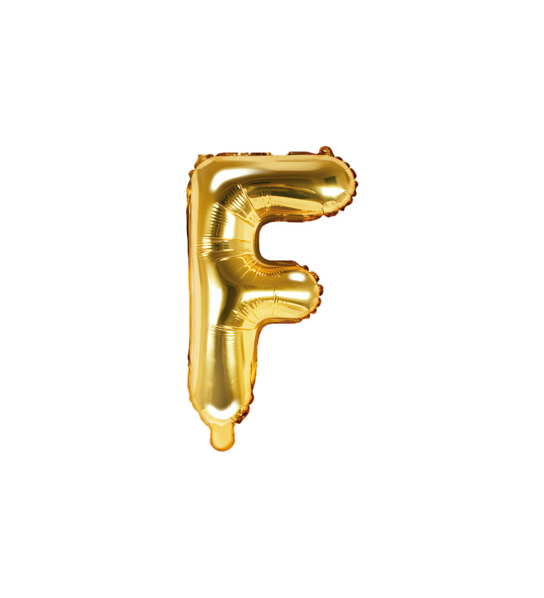 Fóliový balónek zlatý F